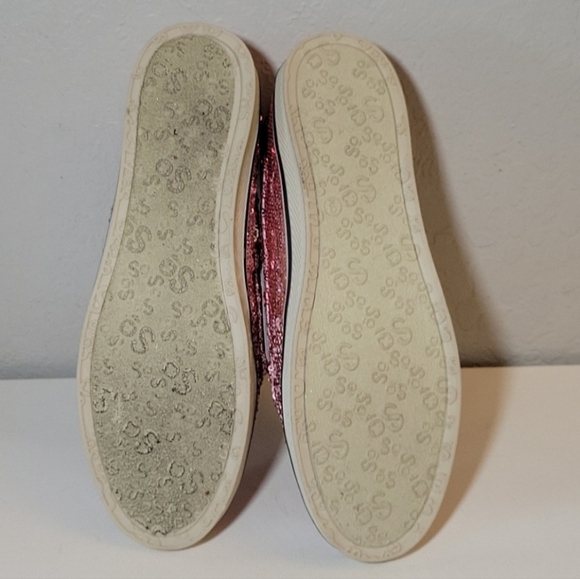 SO Soknotssequins Sequine Boat Shoes 9M - Picture 3 of 4